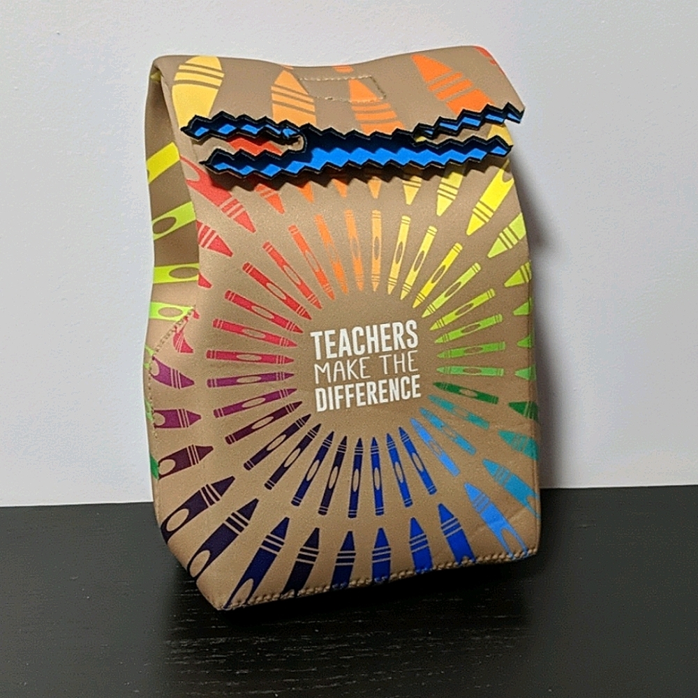 "Teachers Make the Difference" Fabric Lunch Bag